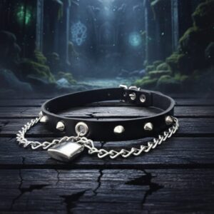 CHOKER SPIKE CADEADO