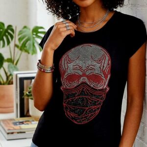 T-SHIRT STRASS - CAVEIRA MÁSCARA