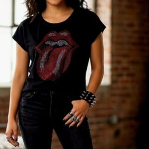 T-SHIRT STRASS - ROLLING STONES