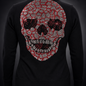 Cardigan Caveira de Strass