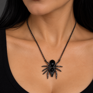 Colar Aranha Gótico 🕷️🖤
